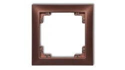 DECO Ramka uniwersalna pojedyncza z tworzywa DECO Soft brązowy metalik 9DRSO-1