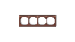 DECO Ramka uniwersalna poczwórna z tworzywa DECO Soft brązowy metalik 9DRSO-4