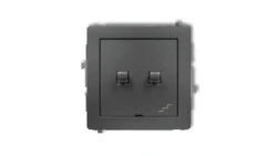 DECO Łącznik podwójny schodowy w stylu amerykańskim grafitowy 11DWPUS-33