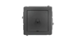 DECO Łącznik jednobiegunowy w stylu amerykańskim czarny mat 12DWPUS-1