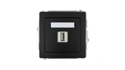 DECO gniazdo pojedyncze USB-AA 3.0 czarny mat 12DGUSB-5