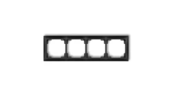 DECO Ramka uniwersalna poczwórna z tworzywa DECO Soft czarny mat 12DRSO-4