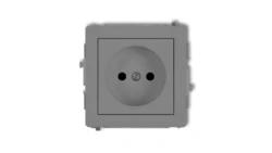 DECO Gniazdo pojedyncze b/u szary mat 27DGP-1p