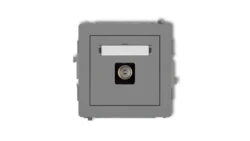 DECO Gniazdo antenowe pojedyncze TV szary mat 27DGTV-1