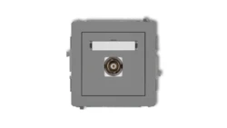 DECO Gniazdo pojedyncze BNC szary mat 27DGBNC-1