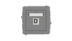 DECO Gniazdo pojedyncze USB-AB 2.0 szary mat 27DGUSB-3