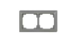 DECO Ramka uniwersalna podwójna z tworzywa DECO Soft szary mat 27DRSO-2