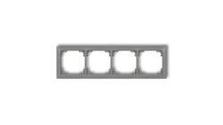 DECO Ramka uniwersalna poczwórna z tworzywa DECO Soft szary mat 27DRSO-4