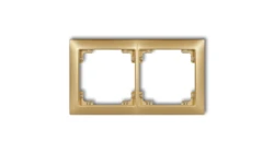 DECO Ramka uniwersalna podwójna z tworzywa DECO Soft złoty 29DRSO-2