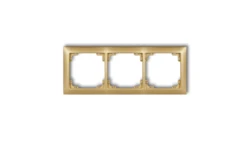 DECO Ramka uniwersalna potrójna z tworzywa DECO Soft złoty 29DRSO-3