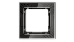 DECO Ramka uniwersalna pojedyncza transparentna DECO Art - efekt szkła (ramka: transparentna spód: czarny) transparentny 52-12-