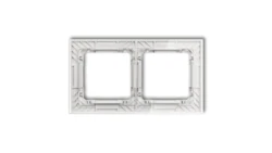DECO Ramka uniwersalna podwójna transparentna DECO Art - efekt szkła (ramka: transparentna spód: biały) transparentny 52-0-DRS-