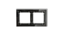 DECO Ramka uniwersalna podwójna transparentna DECO Art - efekt szkła (ramka: transparentna spód: czarny) transparentny 52-12-DR