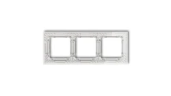 DECO Ramka uniwersalna potrójna transparentna DECO Art - efekt szkła (ramka: transparentna spód: biały) transparentny 52-0-DRS-