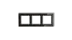 DECO Ramka uniwersalna potrójna transparentna DECO Art - efekt szkła (ramka: transparentna spód: czarny) transparentny 52-12-DR