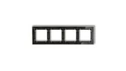 DECO Ramka uniwersalna poczwórna transparentna DECO Art - efekt szkła (ramka: transparentna spód: czarny) transparentny 52-12-D