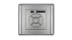 FLEXI Elektroniczny sterownik roletowy (przycisk centralny/dodatkowy) srebrny metalik 7FSR-6