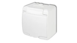 JUNIOR Gniazdo pojedyncze z/u (klapka biała) biały GHE-1p