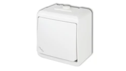 JUNIOR Łącznik schodowy biały IP54 WHE-3