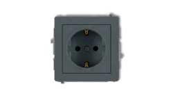 DECO Gniazdo pojedyncze z/u SCHUKO grafitowy mat 28DGP-1sp