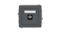 DECO Gniazdo antenowe pojedyncze TV grafitowy mat 28DGTV-1