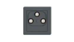 DECO Gniazdo multimedialne 3F DATA (UPC) grafitowy mat 28DGMU