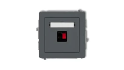 DECO Gniazdo głośnikowe pojedyncze grafitowy mat 28DGG-1