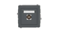 DECO Gniazdo pojedyncze BNC grafitowy mat 28DGBNC-1