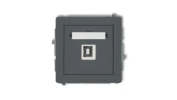 DECO Gniazdo pojedyncze USB-AB 2.0 grafitowy mat 28DGUSB-3