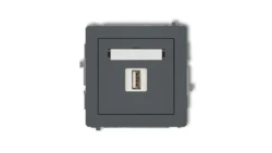 DECO gniazdo pojedyncze USB-AA 3.0 grafitowy mat 28DGUSB-5