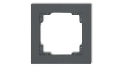 DECO Ramka uniwersalna pojedyncza z tworzywa grafitowy mat 28DR-1