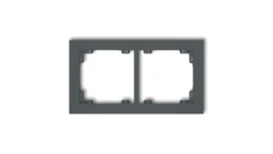 DECO Ramka uniwersalna podwójna z tworzywa grafitowy mat 28DR-2