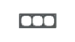 DECO Ramka uniwersalna potrójna z tworzywa DECO Soft grafitowy mat 28DRSO-3