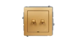 DECO Łącznik jednobiegunowy ze schodowym (wspólne zasilanie) w stylu amerykańskim złoty 29DWPUS-10.1