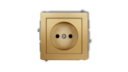 DECO Gniazdo pojedyncze b/u złoty 29DGP-1p