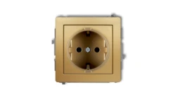 DECO Gniazdo pojedyncze z/u SCHUKO złoty 29DGP-1sp