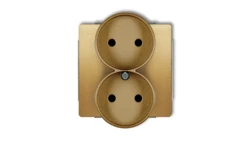 DECO Gniazdo podwójne do ramki złoty 29DGPR-2p