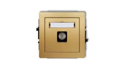 DECO Gniazdo antenowe pojedyncze TV złoty 29DGTV-1