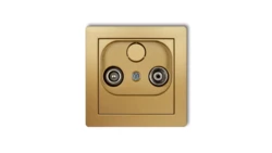 DECO Gniazdo antenowe RTV końcowe 2dB złoty 29DG2K