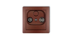 DECO Gniazdo antenowe RTV końcowe w szeregu gniazd przelotowych 6dB złoty 29DG6K