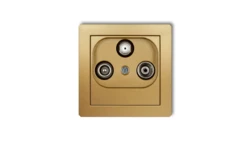 DECO Gniazdo antenowe RTV-SAT końcowe 1,5dB złoty 29DGS