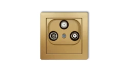 DECO Gniazdo antenowe 2 wyjścia SAT + TV złoty 29DGSN