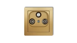 DECO Gniazdo antenowe RTV-SAT końcowe multimedialnego (Internet) złoty 29DGM