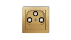 DECO Gniazdo multimedialne 3F DATA (Vectra) złoty 29DGMV