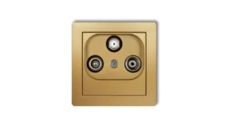 DECO Gniazdo antenowe RTV-SAT końcowe (2 wejścia antenowe) złoty 29DGST