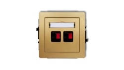 DECO Gniazdo głośnikowe podwójny złoty 29DGG-2