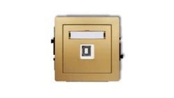 DECO Gniazdo pojedyncze USB-AB 2.0 złoty 29DGUSB-3