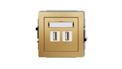 DECO Gniazdo podwójne 2xUSB-AA 3.0 złoty 29DGUSB-6