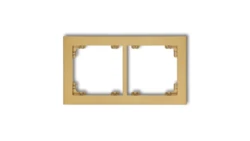 DECO Ramka uniwersalna podwójna z tworzywa złoty 29DR-2