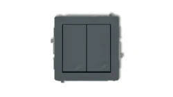 DECO Łącznik podwójny schodowy grafitowy mat 28DWP-33